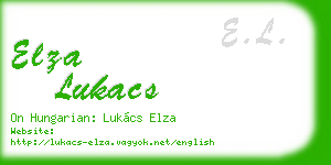 elza lukacs business card