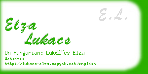 elza lukacs business card